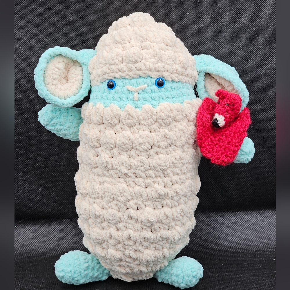 Handmade Crochet Sheep With Fox Blanket Plushie